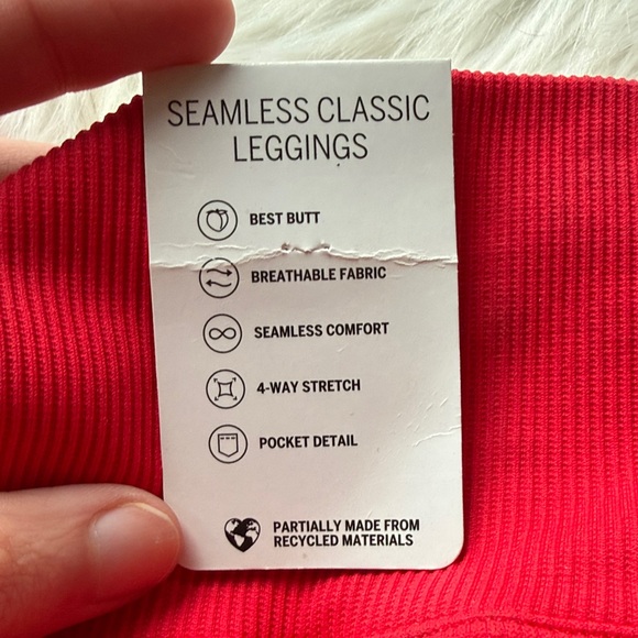 NWT PINK Victoria's Secret Bold Red Leggings - Picture 5 of 6